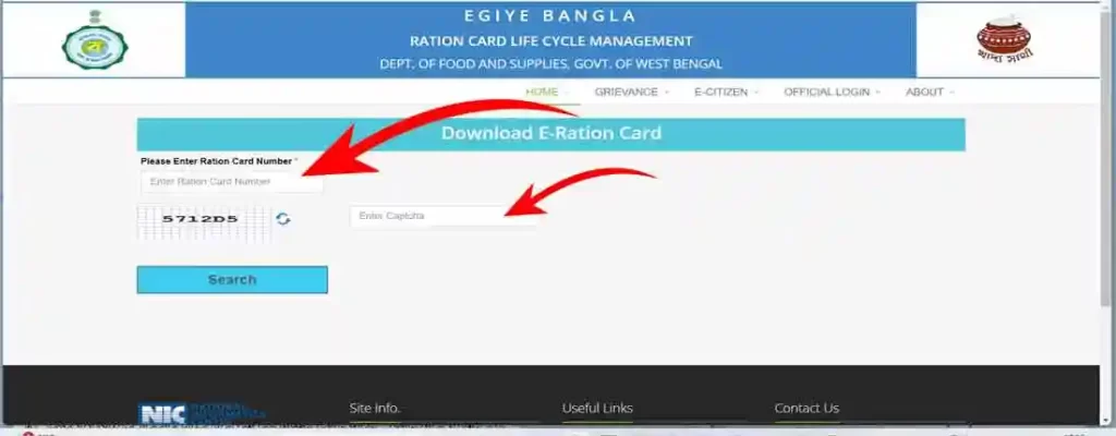 e ration card download west bengal