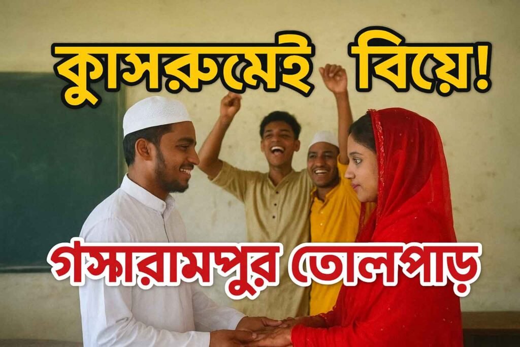 Classroom Marriage Viral Video 2025: ক্লাসরুমেই মালাবদল-বিয়ে! গঙ্গারামপুরের আবেস কুড়ি হাই মাদ্রাসার ভাইরাল ভিডিও ঘিরে চাঞ্চল্য দক্ষিণ দিনাজপুরে 4 Classroom Marriage Viral Video: ক্লাসরুমেই মালাবদল-বিয়ে! গঙ্গারামপুরের আবেস কুড়ি হাই মাদ্রাসার ভাইরাল ভিডিও ঘিরে চাঞ্চল্য দক্ষিণ দিনাজপুরে wb sain blog