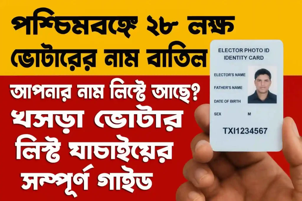 SIR Voter List Update 2025:পশ্চিমবঙ্গে 28 লক্ষ ভোটারের নাম বাতিল: আপনার নাম লিস্টে আছে নাকি রিজেক্টেড? খসড়া ভোটার লিস্ট যাচাইয়ের সম্পূর্ণ গাইড 1 SIR Voter List Update 2025:পশ্চিমবঙ্গে 28 লক্ষ ভোটারের নাম বাতিল: আপনার নাম লিস্টে আছে নাকি রিজেক্টেড? খসড়া ভোটার লিস্ট যাচাইয়ের সম্পূর্ণ গাইড WB SAIN BLOG