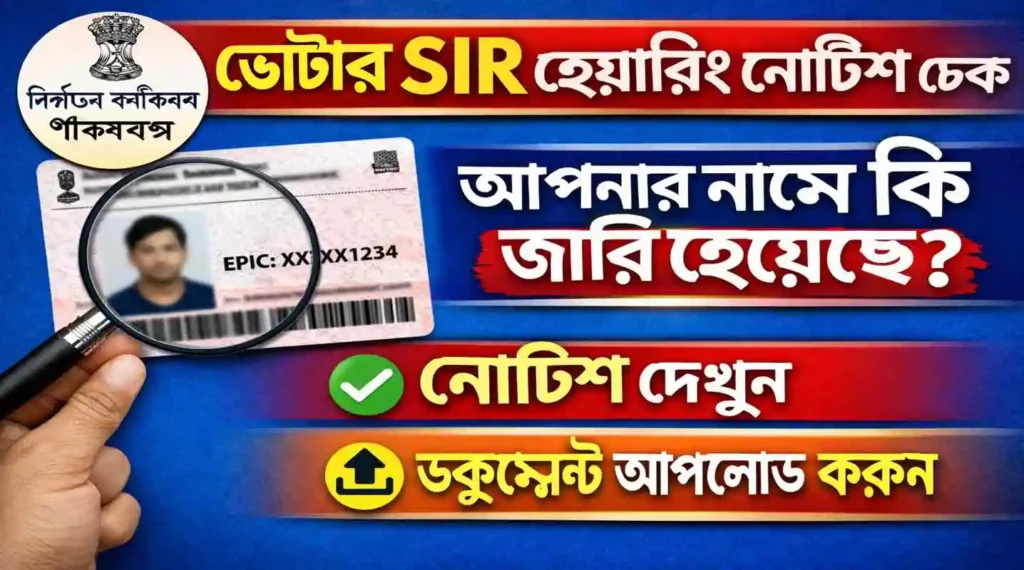 Voter SIR Hearing Notice Name Check West Bengal 2026 | অনলাইনে ভোটার হিয়ারিং নোটিশ চেক করুন 2 Voter SIR Hearing Notice Name Check West Bengal 2026 | অনলাইনে ভোটার হিয়ারিং নোটিশ চেক করুন WB SAIN BLOG