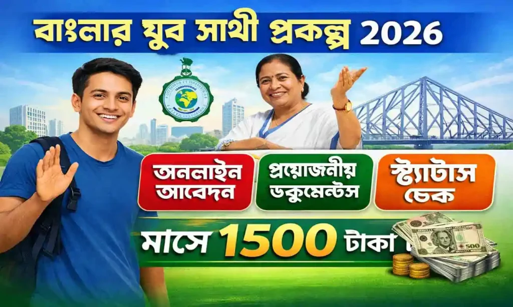 Banglar Yuba Sathi Prakalpa Online Apply 2026: বাংলার যুবসাথী প্রকল্প অনলাইন আবেদন পদ্ধতি ২০২৬ – যোগ্যতা, ডকুমেন্টস, স্ট্যাটাস চেক ও সম্পূর্ণ গাইড 1 Banglar Yuba Sathi Prakalpa Online Apply 2026: বাংলার যুবসাথী প্রকল্প অনলাইন আবেদন পদ্ধতি ২০২৬ – যোগ্যতা, ডকুমেন্টস, স্ট্যাটাস চেক ও সম্পূর্ণ গাইড WB SAIN BLOG