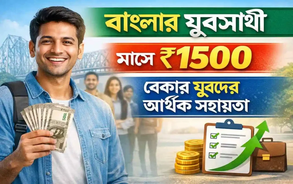 Banglar Yuva Sathi Prakalpa 2026: বাংলার যুবসাথী প্রকল্প ২০২৬: মাসে ₹১,৫০০ আর্থিক সহায়তা, ২১–৪০ বছর বয়সি শিক্ষিত যুবকদের জন্য বড় সুযোগ 1 Banglar Yuva Sathi Prakalpa 2026: বাংলার যুবসাথী প্রকল্প ২০২৬: মাসে ₹১,৫০০ আর্থিক সহায়তা, ২১–৪০ বছর বয়সি শিক্ষিত যুবকদের জন্য বড় সুযোগ WB SAIN BLOG