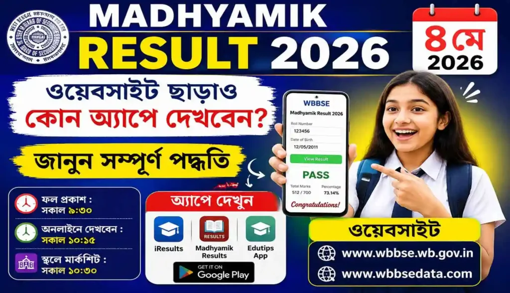 Madhyamik Result 2026: ওয়েবসাইট ছাড়াও কোন অ্যাপে দেখবেন মাধ্যমিকের রেজাল্ট? জানুন সম্পূর্ণ পদ্ধতি 1 Madhyamik Result 2026: ওয়েবসাইট ছাড়াও কোন অ্যাপে দেখবেন মাধ্যমিকের রেজাল্ট? জানুন সম্পূর্ণ পদ্ধতি WB SAIN BLOG